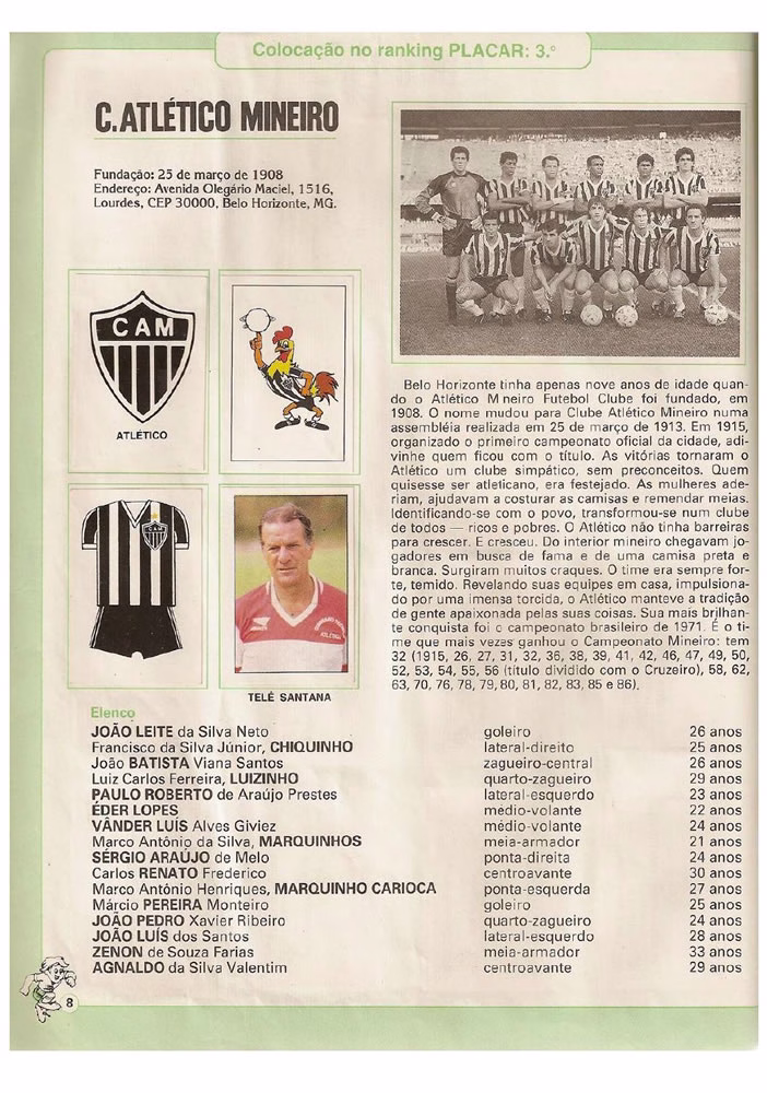 1987 Placar Album Copa Uniao 1987  Pagina 08