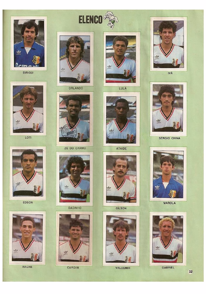 1987 Placar Album Copa Uniao 1987  Pagina 33