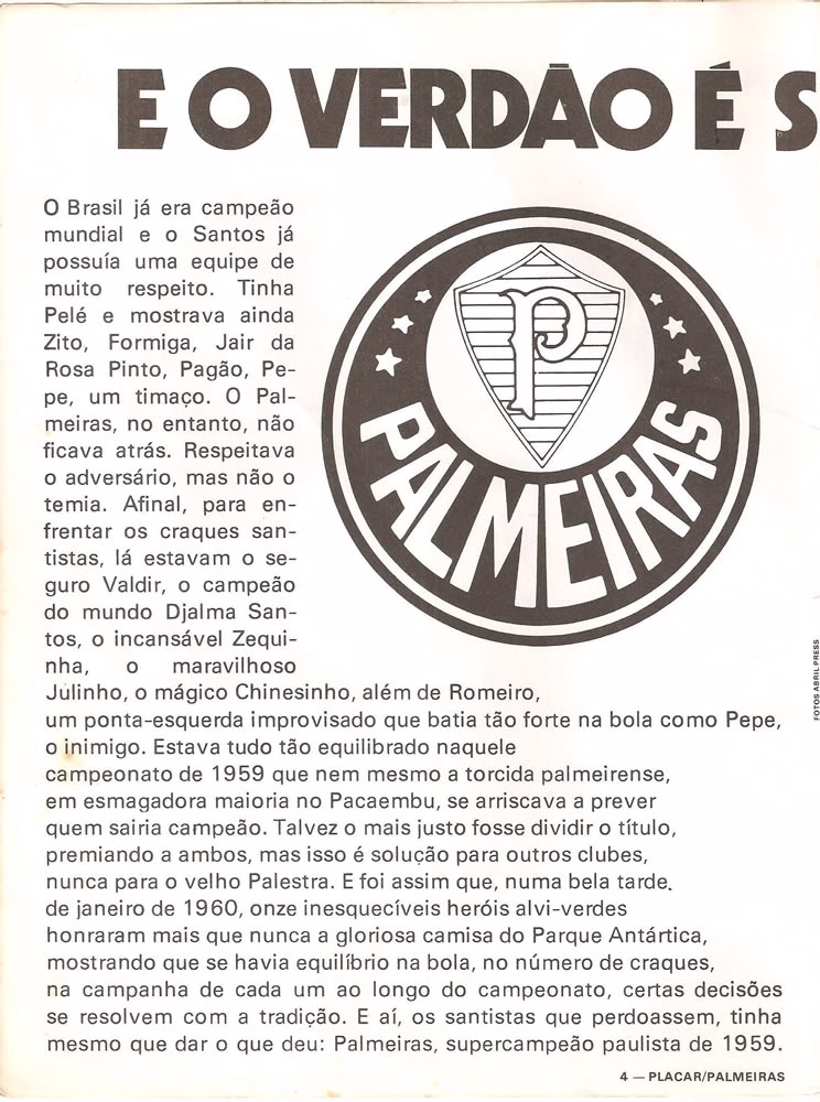 ANO 1979 MAIORES TORCIDAS DO BRASIL PALMEIRAS  Pagina 04