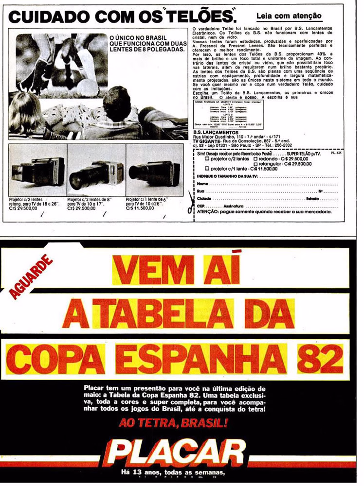 1982 Revista Placar N 625 140582 GUIA COPA DO MUNDO 1 Pagina094