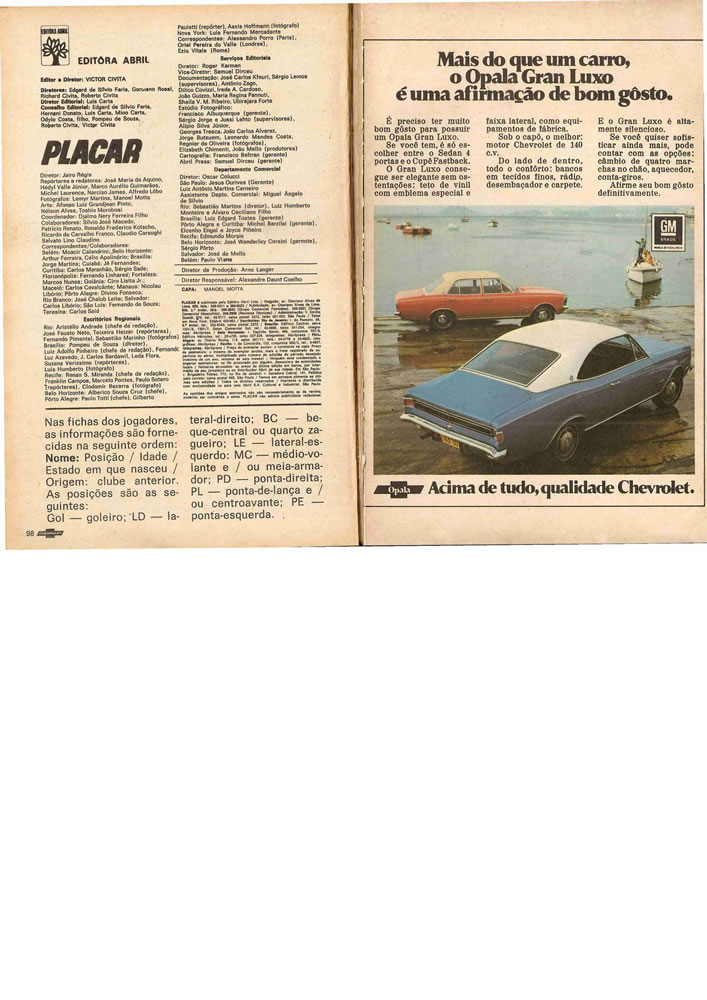 1972 ENCICLOPEDIA DO FUTEBOL 19711972 Placar Pagina50