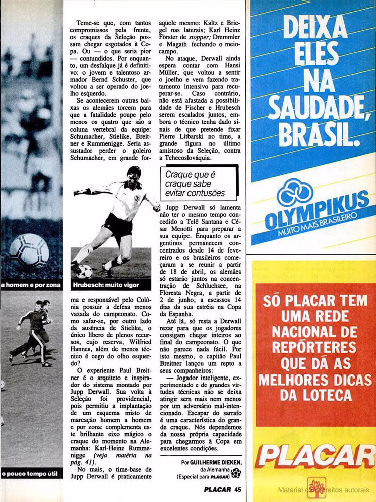 1982 Revista Placar N 625 140582 GUIA COPA DO MUNDO 1 Pagina045