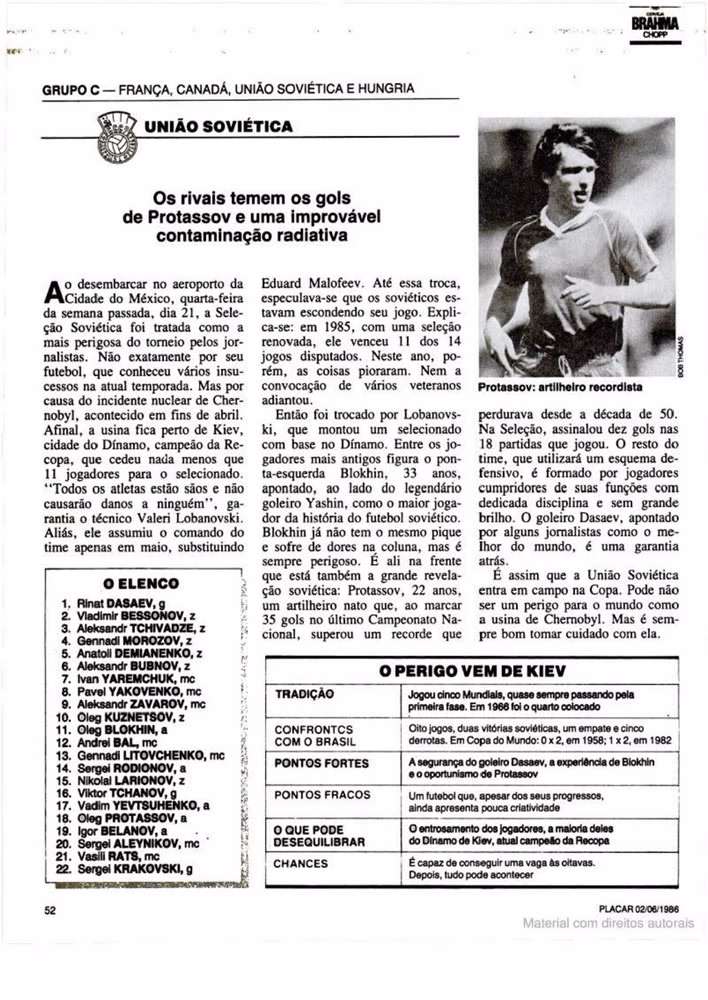 1986 Revista Placar N 836 020686 GUIA DA COPA DO MUNDO Pagina58