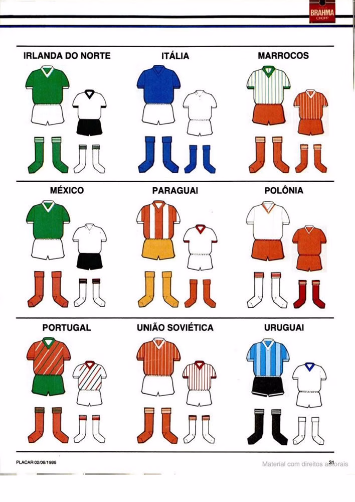 1986 Revista Placar N 836 020686 GUIA DA COPA DO MUNDO Pagina33